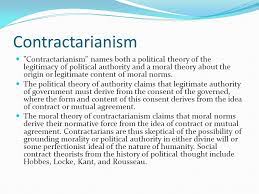 Argumentative essay on Contractarianism.