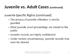 Juvenile offender versus an adult offender