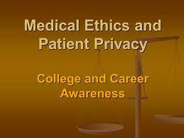 Medical ethics and patient Privacy.