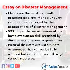 Research essay on emergency management.
