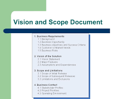 Vision and Qualification Document