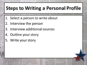 How to write a profile essay.