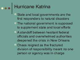 Hurricane Katrina and Federalism.