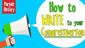 Letter to the congress person