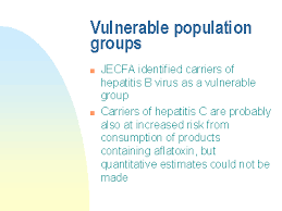 Vulnerable populations.