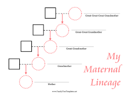 Reflection paper on maternal lineage.