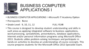 Business Computer Applications.