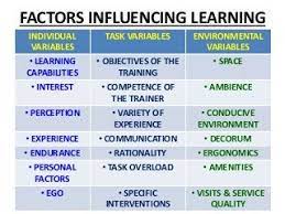 Factors influencing learning.