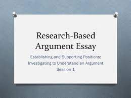 Research based argumentative