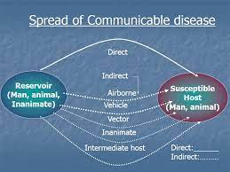 Spread of communicable diseases.
