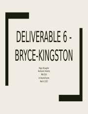 Bryce-Kingston Comparison Matrix.