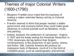 Main themes in Colonial America