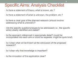 Problem statement and specific aims
