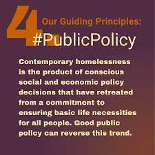 Public policy on homelessness.