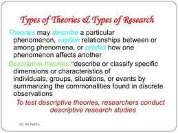 Types of theoretical theories