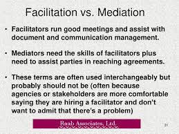 Mediation and Facilitation