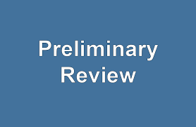 Preliminary review of a selected study