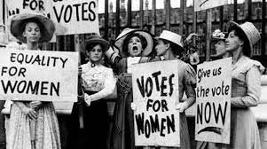 The suffrage movement.