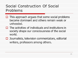 Construction of social problems