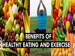 Healthy eating and exercise.