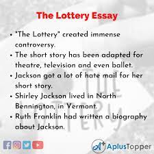 Informative Essay on the Lottery