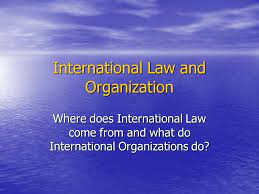 International law and organization