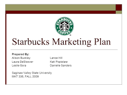 Marketing plan for Starbucks.