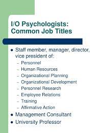 Careers in I/O Psych.