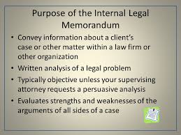 Memorandum of law assignment