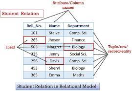 Relational database model
