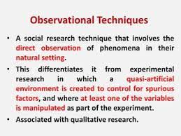 Techniques of observation