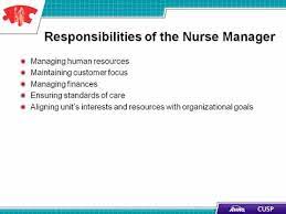 The role of a nurse manager